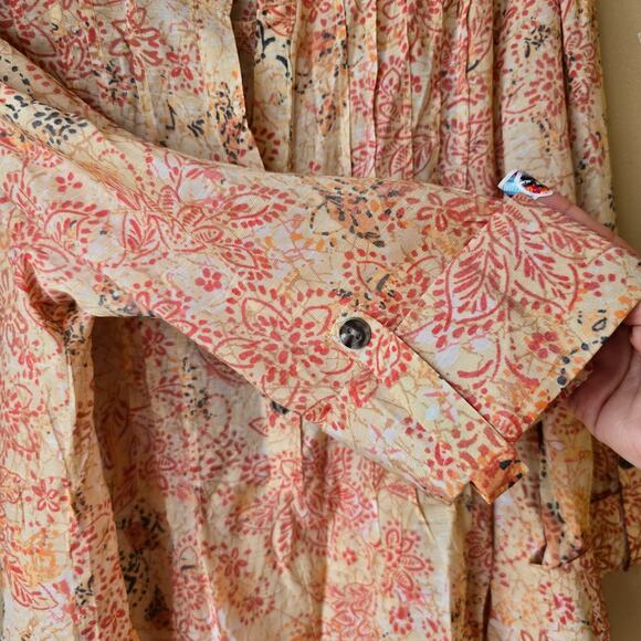 Cocomo Womens Top Size 2X Pink Floral Paisley Blouse Flowy Boho Career - Picture 4 of 8